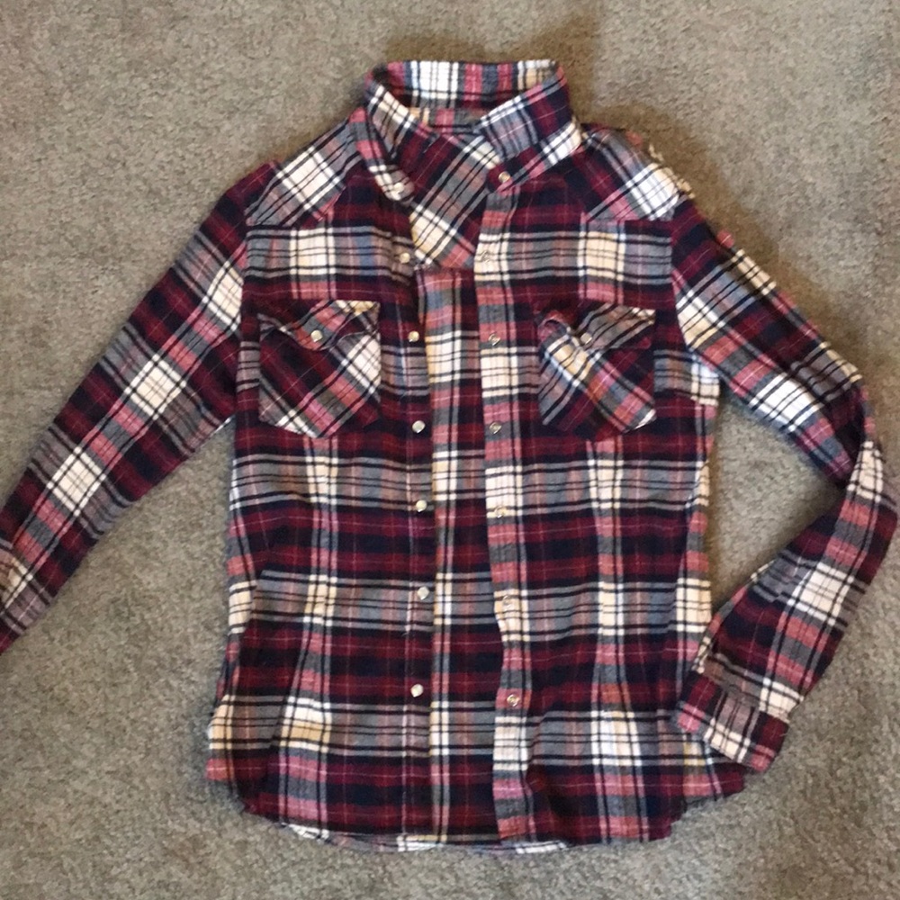 Plaid long sleeve shirt